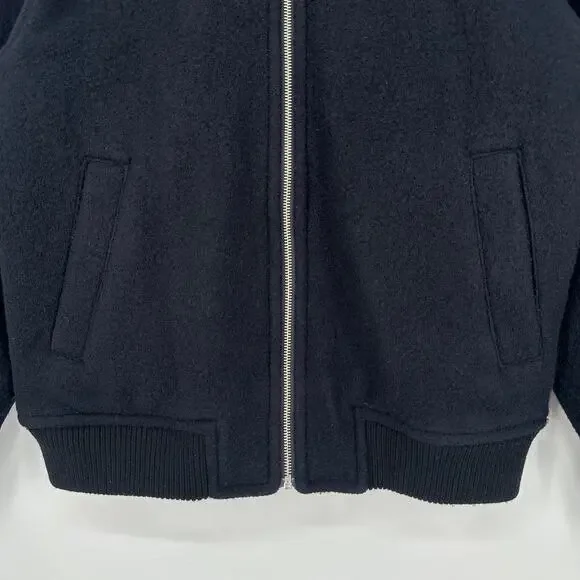 Aritzia Wilfred 100% Merino Wool Stable Bomber Jacket Full Zip Quilted Lined - Picture 6 of 14